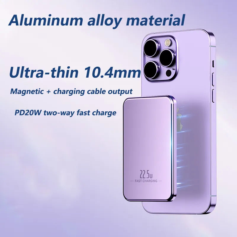 20W Ultra Dünne Magnetische Powerbank