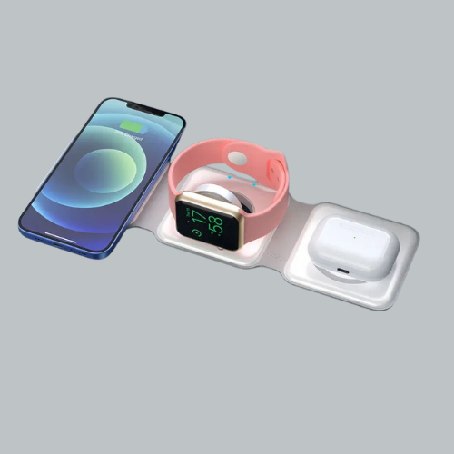 3-in-1 Magnetisches Qi Kabelloses Ladegerät